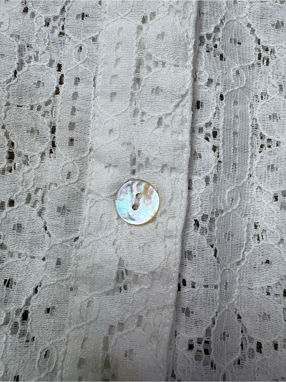 Ruby Rd White Lace Button Down Blouse Top - Picture 6 of 7